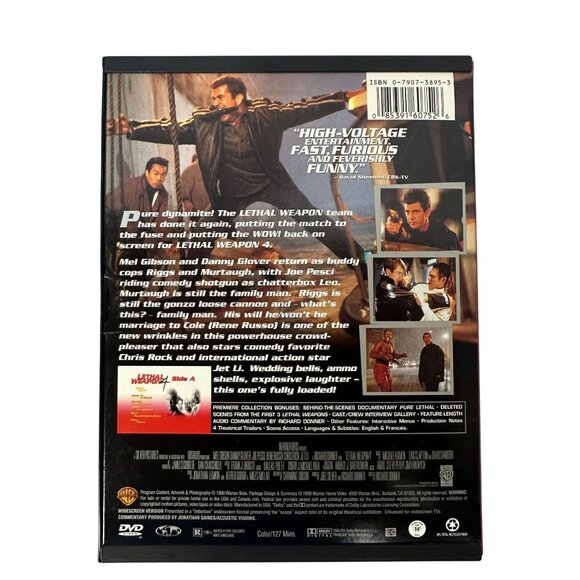 Lethal Weapon Complete Series DVD Set 1998 Mel Gibson Danny Glover Warner Bros - Picture 13 of 15
